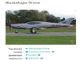 Dražba ultralehkého letounu Blackshape PRIME BS 100