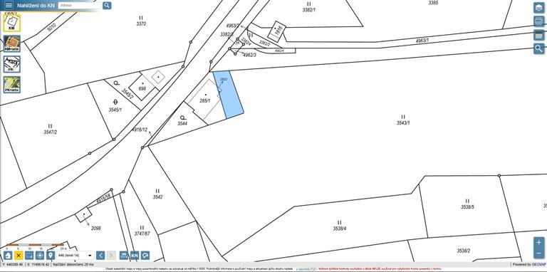 dražba pozemku - podíl 1/4 v obci Mosty u Jablunkova, okres Frýdek-Místek